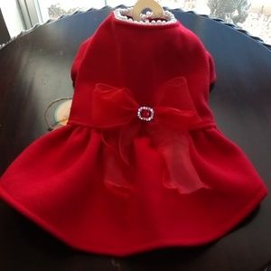New Red Holiday Pet Dress